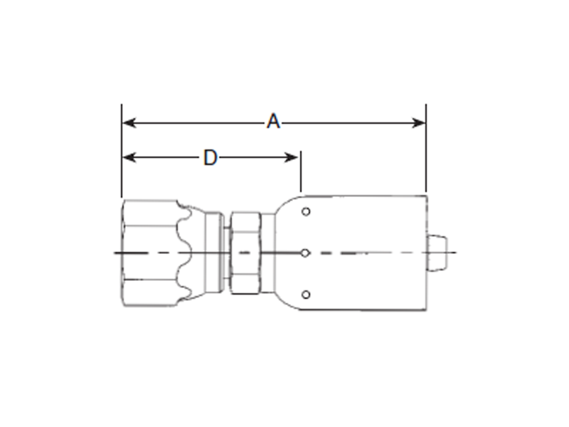 100R5 Crimp Fittings SAE 37° (JIC) Swivel FJ3114-