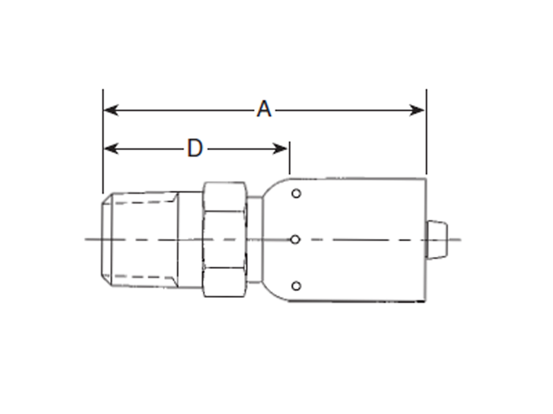 100R5 Crimp Fittings Male Pipe FJ3152-