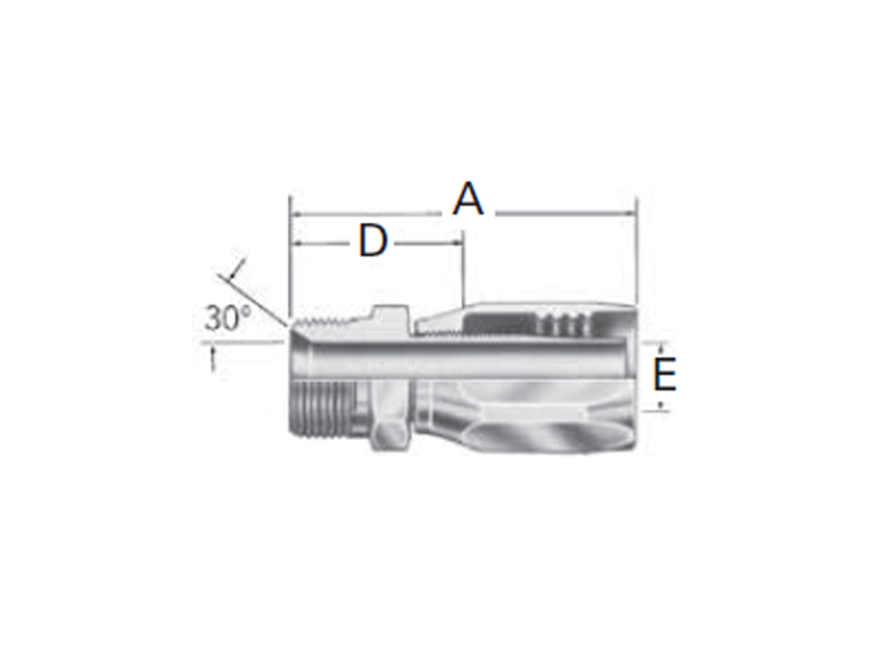 Reusable Fittings - 100R5 Style - Male Pipe 4412-