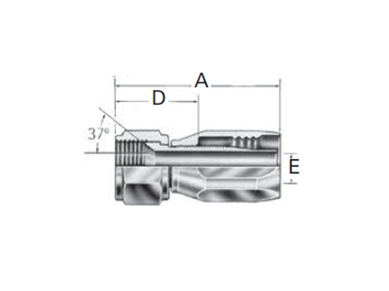Reusable Fittings - 100R5 Style - SAE 37˚ (JIC) swivel