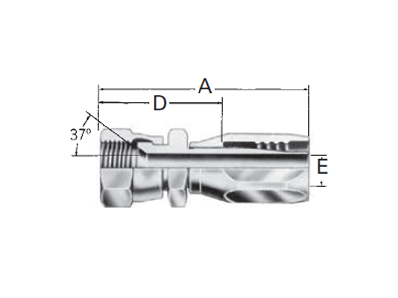 Reusable Fittings - 100R5 Style - SAE 37˚ (JIC) swivel 4411-