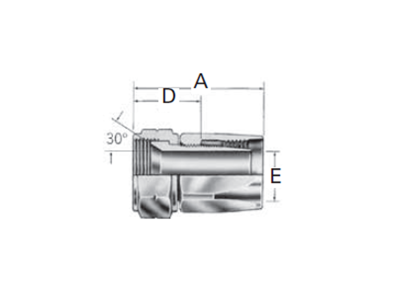 Reusable Fittings - 100R5 Style - SAE PTT swivel 406-