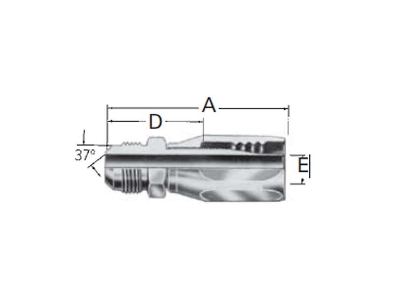 Reusable Fittings - 100R5 Style - SAE 37° (JIC) Male Flare 4414–