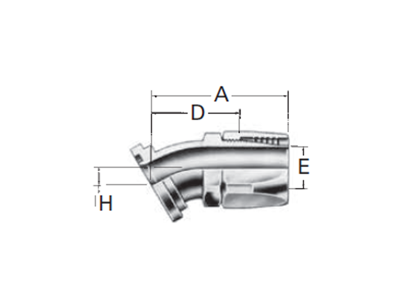 Reusable Fittings - 100R5 Style - Code 61 SAE J518 30˚ Split Flange 198046-