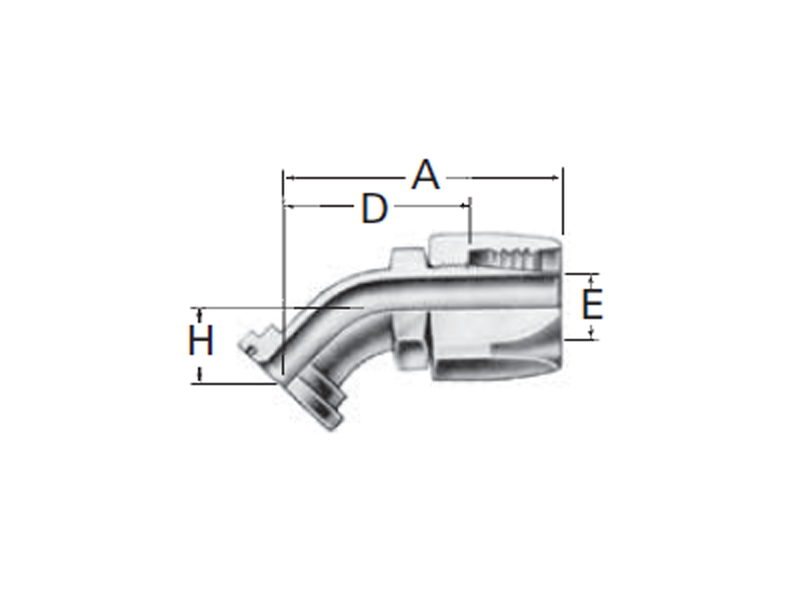 Reusable Fittings - 100R5 Style - Code 61 SAE J518 45˚ Split Flange 4777-