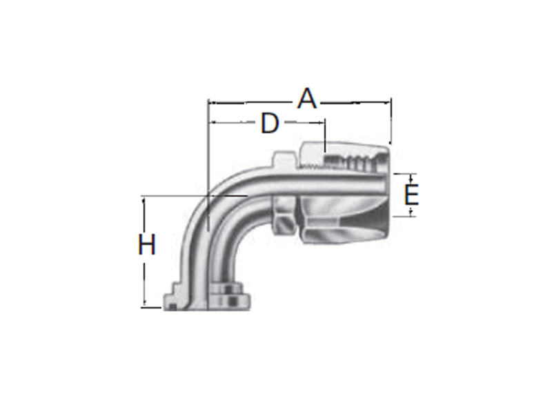 Reusable Fittings - 100R5 Style - Code 61 SAE J518 90˚ Split Flange 4779- 