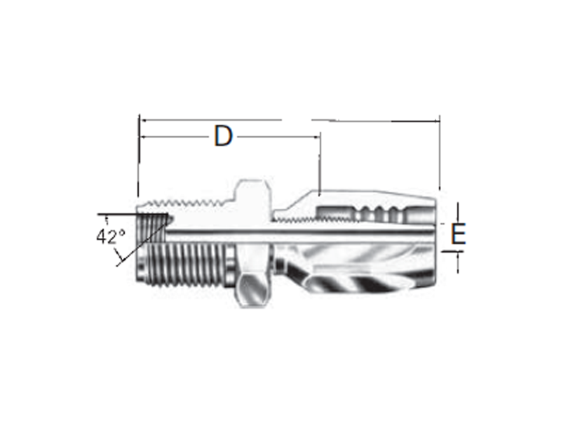 Reusable Fittings - 100R5 Style - Male/Female Inverted Flare 190276- 