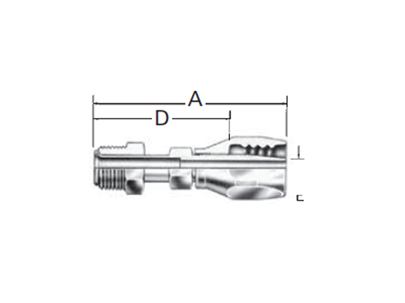 Reusable Fittings - 100R5 Style -Straight SAE Male Inverted Flare 190111-