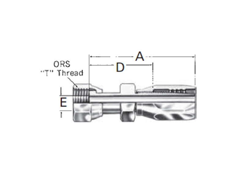 Reusable Fittings - 100R5 Style - ORS Swivel Straight FJ9706- 