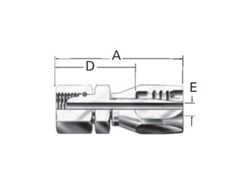 Reusable Fittings - 100R5 Style - Metric Female Swivel 60˚ DIN 7631/7647 07.036-