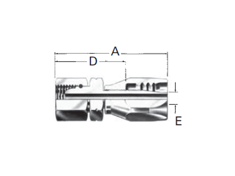 Reusable Fittings - 100R5 Style - Metric Universal Female Swivel 24˚ DIN 3901/3902 s.Rh.07.155- 