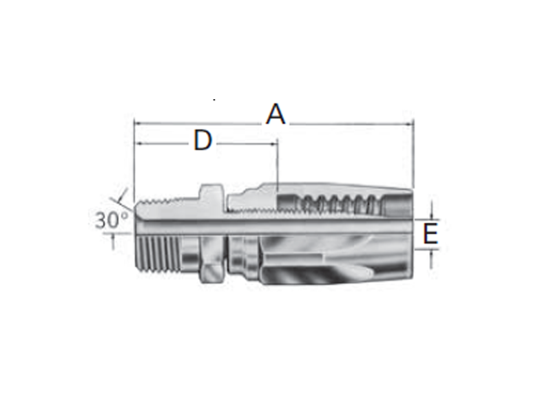 Reusable Fittings - 100R1 TTC - Male Pipe FC7985-
