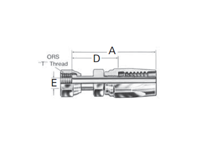 Reusable Fittings - 100R1 TTC - ORS Swivel Straight FJ9724- 