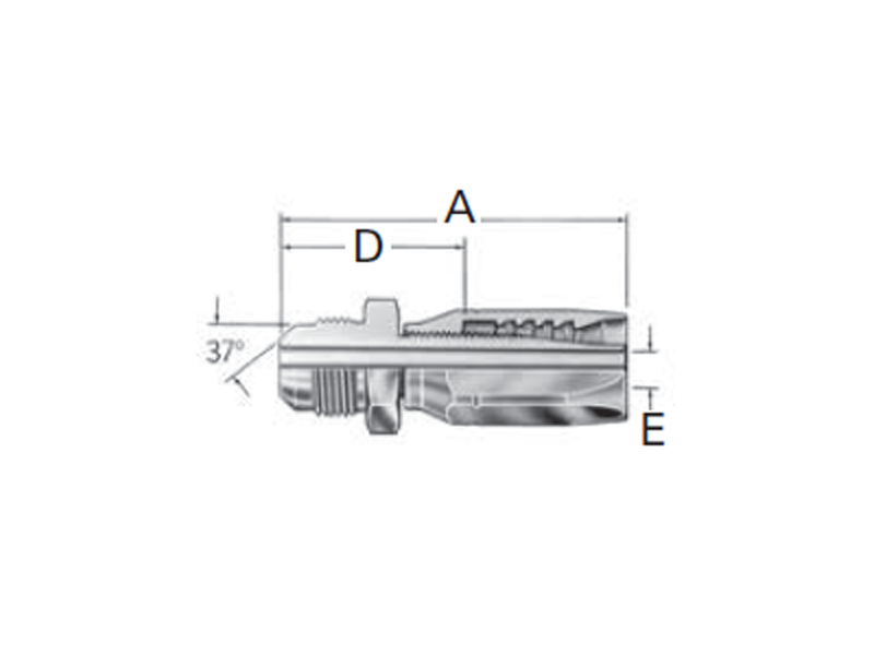 Reusable Fittings - Hi-Pac - SAE 37˚ (JIC) Male Flare FC5133-Reusable Fittings - Hi-Pac - SAE 37˚ (JIC) Male Flare FC5133-