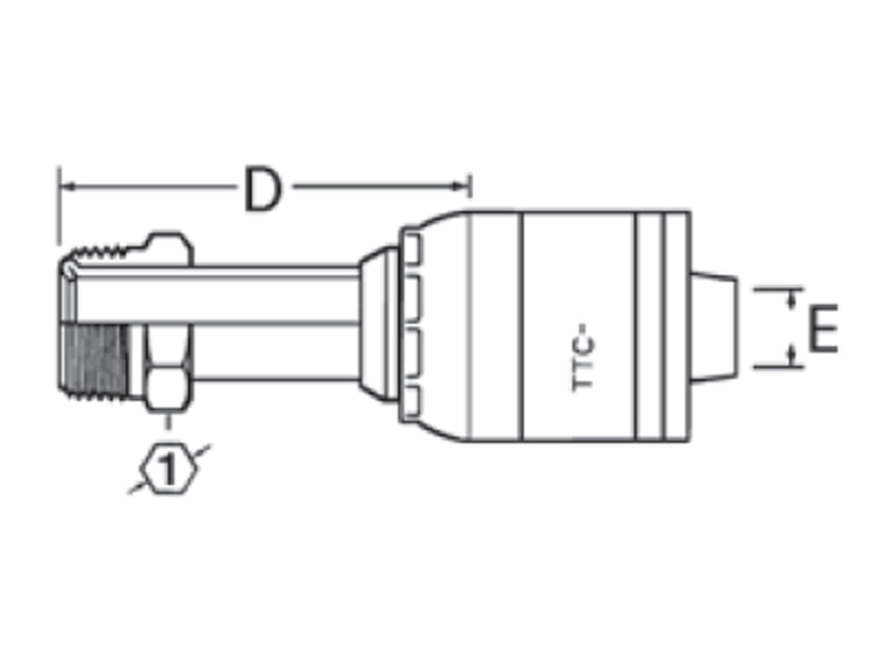 Male SAE Inverted Flare Swivel (MF)