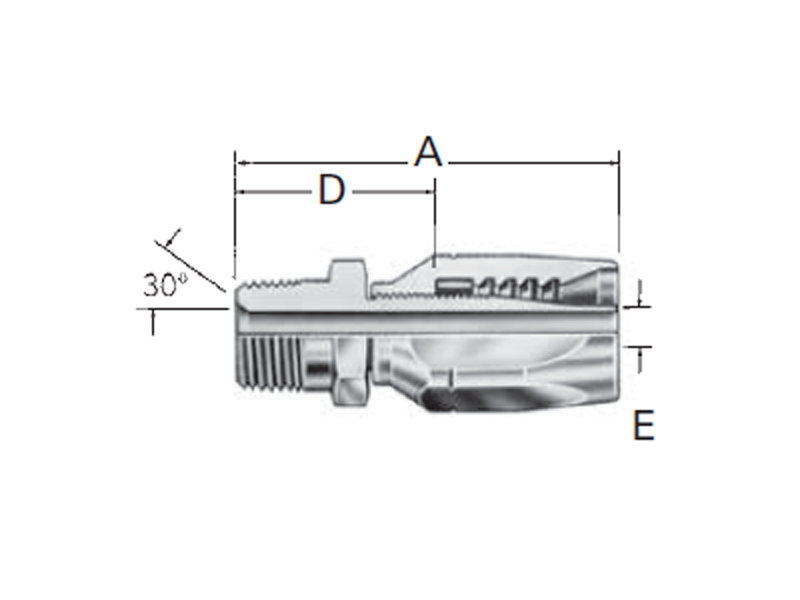 Reusable Fittings - 100R2 Skive Style - Male Pipe 4722-