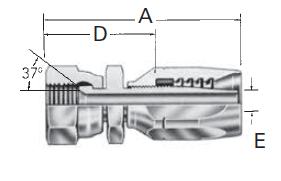 Reusable Fittings - 100R2 Skive Style - SAE 37˚ (JIC) Swivel 4721-
