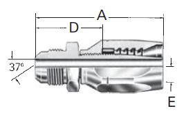 Reusable Fittings - 100R2 Skive Style - SAE 37˚ (JIC) Male Flare 4725- 