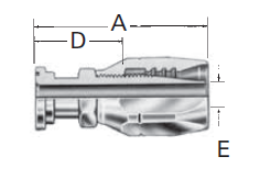 Reusable Fittings - 100R2 Skive Style - Code 61 SAE J518 Straight Split Flange 4744-