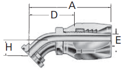 Reusable Fittings - 100R2 Skive Style - Code 61 SAE J518 45˚ Split Flange 4745-
