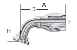 Reusable Fittings - 100R2 Skive Style - Code 61 SAE J518 671/2˚ Split Flange 4767-