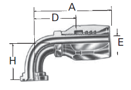 Reusable Fittings - 100R2 Skive Style - Code 61 SAE J518 90˚ Split Flange 4790-