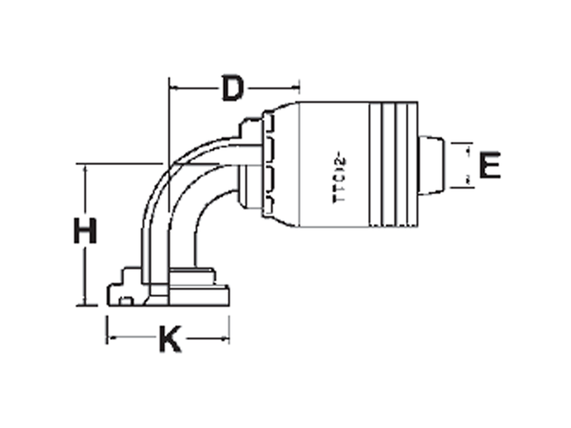SAE Code 61 Split Flange 90° Elbow (FLB)