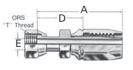 Reusable Fittings - 100R2 TTC - ORS Swivel Straight FJ7344–