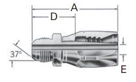 Reusable Fittings - Spiral Skive Style - SAE 37° (JIC) Male Flare 190992– FC7740– 
