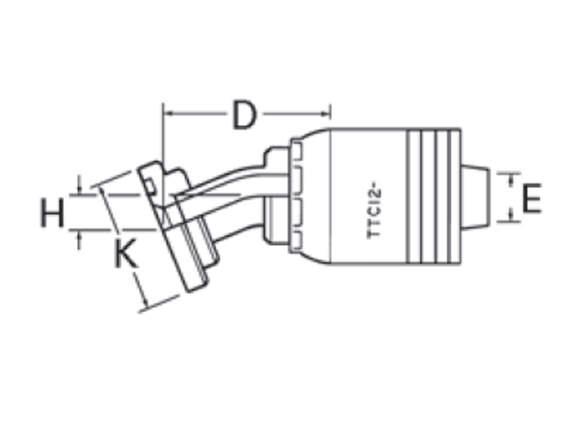 SAE Code 61 Split Flange 221/2° Elbow (FLD)
