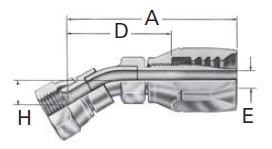 Reusable Fittings - Spiral Skive Style - SAE 37° (JIC) Swivel 30° Elbow FC5980– FC5981–