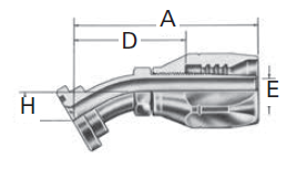 Reusable Fittings - Spiral Skive Style - 22 1/2° Split Flange Code 61 & Code 62 SAE J518