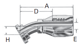 Reusable Fittings - Spiral Skive Style - 30° Split Flange Code 61 & Code 62 SAE J518 