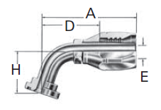 Reusable Fittings - Spiral Skive Style - 60° Split Flange Code 61 & Code 62 SAE J518