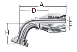 Reusable Fittings - Spiral Skive Style - 67 1/2° Split Flange Code 61 & Code 62 SAE J518