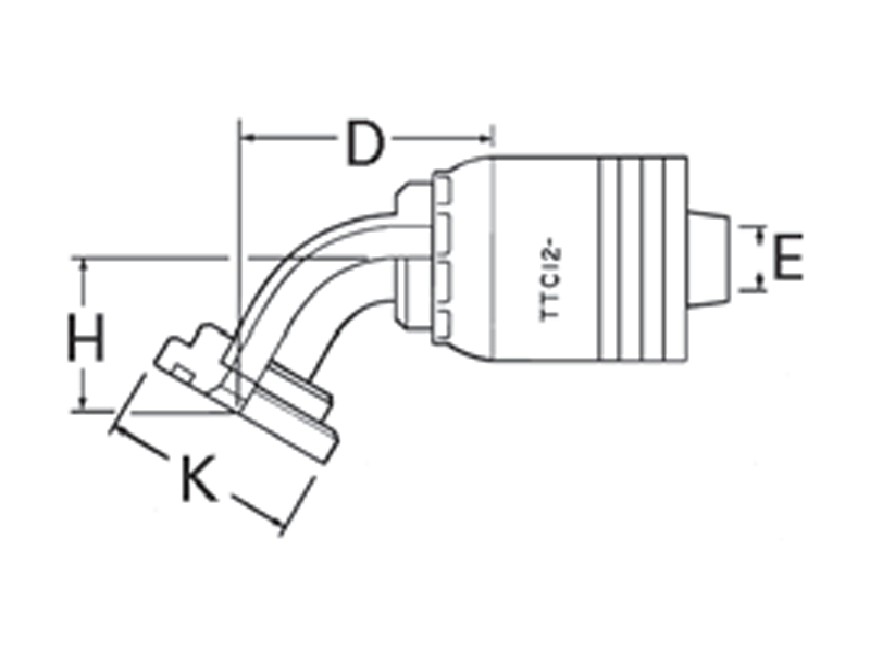 SAE Code 61 Split Flange 60° Elbow (FLG)