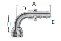 Reusable Fittings - Socketless - 90° Elbow & SAE 45° Swivel* & SAE 37° (JIC) Swivel & Universal Swivel†