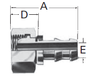 Reusable Fittings - Socketless - Metric Universal Female Swivel 24˚ DIN 3901/3902 I.Rh.07.006– 07.001– 