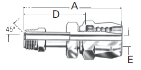 Reusable Fittings - Power Steering & Airbrake - Male Inverted Flare 190604– 