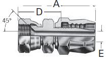 Reusable Fittings - Power Steering & Airbrake - SAE 45° Swivel 479601–