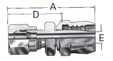 Reusable Fittings - Power Steering & Airbrake - SAE Male Flareless with Nut and Ferrule 190609– 
