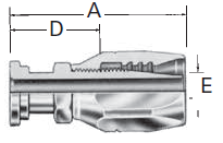 Reusable Fittings - Railroad Airbrake - Straight Split Flange FJ4649– 
