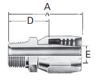 Reusable Fittings - Railroad Airbrake - Male Pipe 458–