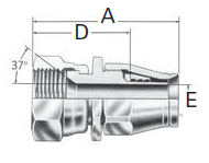 Reusable Fittings - “Super Gem” - SAE 37° (JIC) Swivel 63-190600–