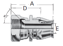 Reusable Fittings - “Super Gem” - SAE 45° Swivel 63-190990–