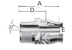 Reusable Fittings - “Super Gem” - Male Pipe 38–190628–