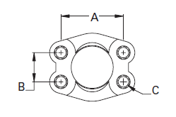 Reusable Fittings - Split Flanges, Kits, O-Rings - 4 Hole Flange - SAE Standard Pressure Series (Code 61) SAE J518 