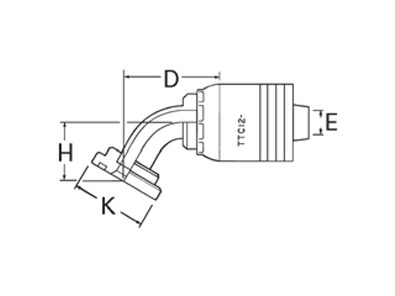 SAE Code 62 Split Flange 60° Elbow (FHG)