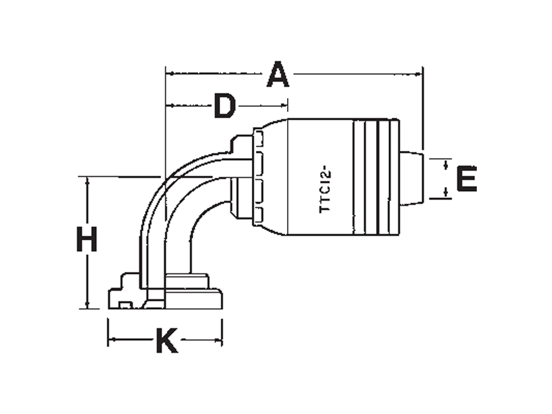 SAE Code 62 Split Flange 90° Elbow (FHB)