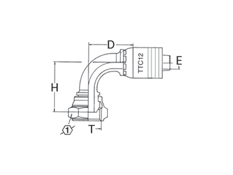 JIS/BSPP Female Swivel 90° Elbow (BFB)***